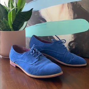 Blue Suede Oxfords - used